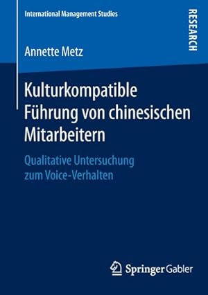 Immagine del venditore per Kulturkompatible Fhrung von chinesischen Mitarbeitern venduto da BuchWeltWeit Ludwig Meier e.K.