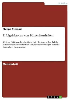 Seller image for Erfolgsfaktoren von Brgerhaushalten for sale by BuchWeltWeit Ludwig Meier e.K.