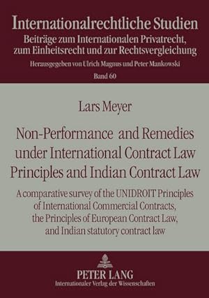 Immagine del venditore per Non-Performance and Remedies under International Contract Law Principles and Indian Contract Law venduto da BuchWeltWeit Ludwig Meier e.K.