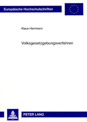 Seller image for Volksgesetzgebungsverfahren for sale by BuchWeltWeit Ludwig Meier e.K.