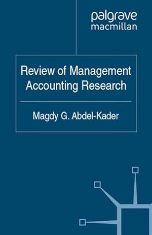 Image du vendeur pour Review of Management Accounting Research mis en vente par BuchWeltWeit Ludwig Meier e.K.