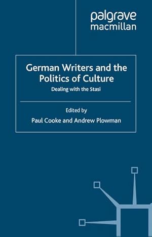 Seller image for German Writers and the Politics of Culture for sale by BuchWeltWeit Ludwig Meier e.K.