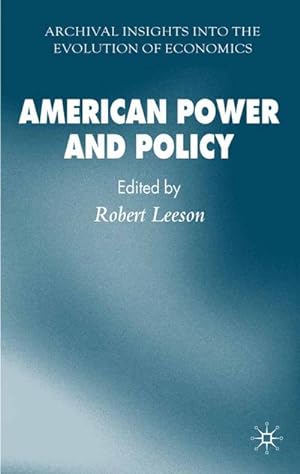 Seller image for American Power and Policy for sale by BuchWeltWeit Ludwig Meier e.K.