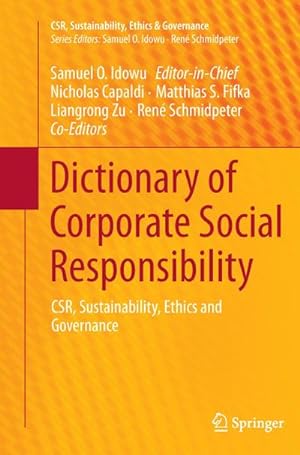 Seller image for Dictionary of Corporate Social Responsibility for sale by BuchWeltWeit Ludwig Meier e.K.