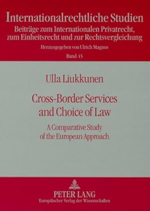 Imagen del vendedor de Cross-Border Services and Choice of Law a la venta por BuchWeltWeit Ludwig Meier e.K.