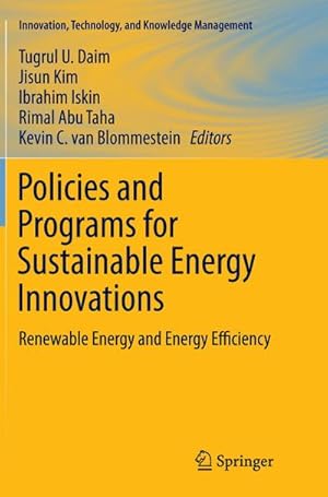 Immagine del venditore per Policies and Programs for Sustainable Energy Innovations venduto da BuchWeltWeit Ludwig Meier e.K.