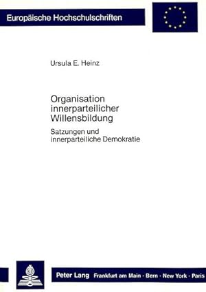 Imagen del vendedor de Organisation innerparteilicher Willensbildung a la venta por BuchWeltWeit Ludwig Meier e.K.