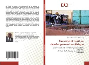 Seller image for Pauvret et droit au dveloppement en Afrique for sale by BuchWeltWeit Ludwig Meier e.K.