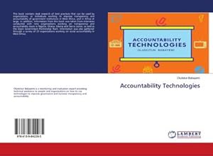 Immagine del venditore per Accountability Technologies venduto da BuchWeltWeit Ludwig Meier e.K.