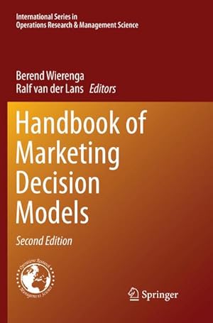 Bild des Verkufers fr Handbook of Marketing Decision Models zum Verkauf von BuchWeltWeit Ludwig Meier e.K.