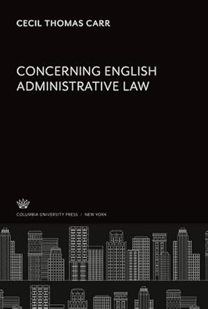 Seller image for Concerning English Administrative Law for sale by BuchWeltWeit Ludwig Meier e.K.