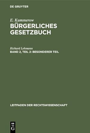 Seller image for Besonderer Teil for sale by BuchWeltWeit Ludwig Meier e.K.