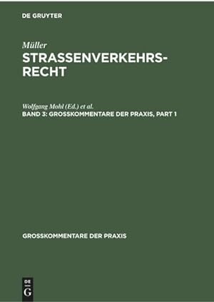 Seller image for Fritz Mller: Straenverkehrsrecht. Band 3 for sale by BuchWeltWeit Ludwig Meier e.K.
