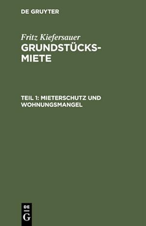 Imagen del vendedor de Mieterschutz und Wohnungsmangel a la venta por BuchWeltWeit Ludwig Meier e.K.
