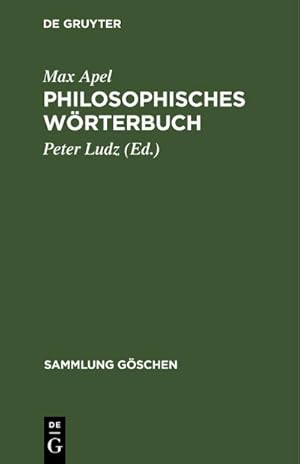 Imagen del vendedor de Philosophisches Wrterbuch a la venta por BuchWeltWeit Ludwig Meier e.K.