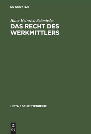Bild des Verkufers fr Das Recht des Werkmittlers zum Verkauf von BuchWeltWeit Ludwig Meier e.K.
