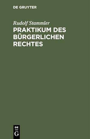 Seller image for Praktikum des brgerlichen Rechtes for sale by BuchWeltWeit Ludwig Meier e.K.