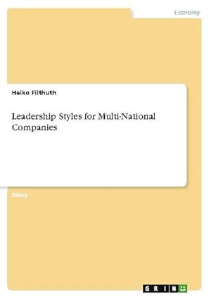 Immagine del venditore per Leadership Styles for Multi-National Companies venduto da BuchWeltWeit Ludwig Meier e.K.