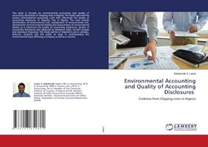 Image du vendeur pour Environmental Accounting and Quality of Accounting Disclosures mis en vente par BuchWeltWeit Ludwig Meier e.K.