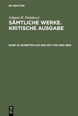 Immagine del venditore per Schriften aus der Zeit von 1805-1806 venduto da BuchWeltWeit Ludwig Meier e.K.