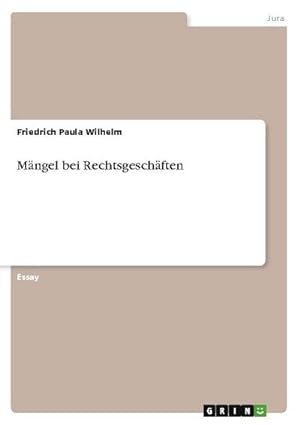 Seller image for Mngel bei Rechtsgeschften for sale by BuchWeltWeit Ludwig Meier e.K.