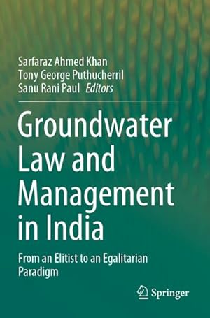 Imagen del vendedor de Groundwater Law and Management in India a la venta por BuchWeltWeit Ludwig Meier e.K.