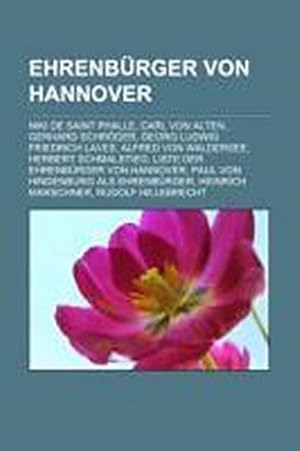 Seller image for Ehrenbrger von Hannover for sale by BuchWeltWeit Ludwig Meier e.K.