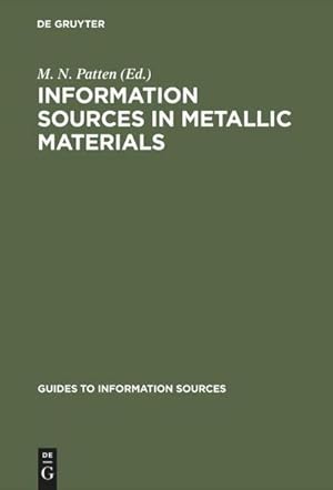 Immagine del venditore per Information Sources in Metallic Materials venduto da BuchWeltWeit Ludwig Meier e.K.