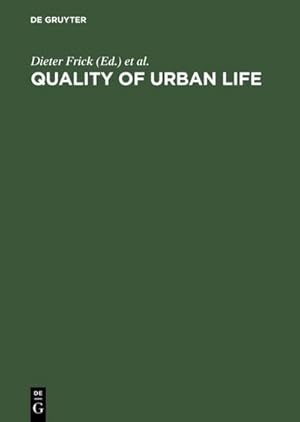 Bild des Verkufers fr Quality of Urban Life zum Verkauf von BuchWeltWeit Ludwig Meier e.K.