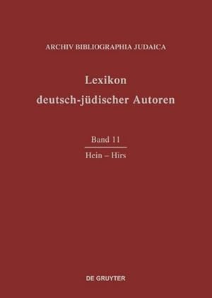 Seller image for Lexikon deutsch-jdischer Autoren Hein-Hirs for sale by BuchWeltWeit Ludwig Meier e.K.