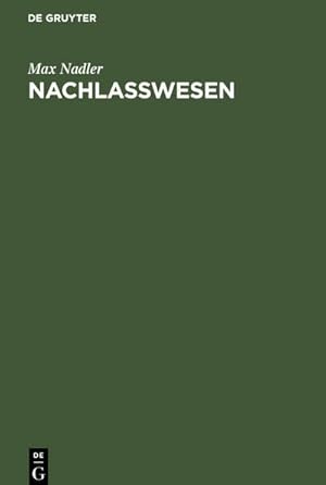 Seller image for Nachlawesen for sale by BuchWeltWeit Ludwig Meier e.K.