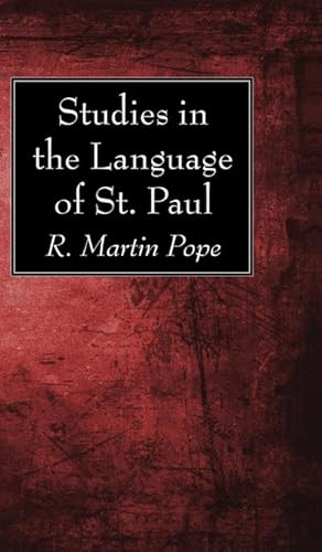 Bild des Verkufers fr Studies in the Language of St. Paul zum Verkauf von BuchWeltWeit Ludwig Meier e.K.