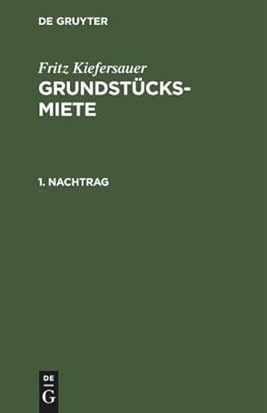 Imagen del vendedor de Nachtrag 1. a la venta por BuchWeltWeit Ludwig Meier e.K.