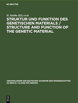 Image du vendeur pour Struktur und Funktion des Genetischen Materials / Structure and Function of the Genetic Material mis en vente par BuchWeltWeit Ludwig Meier e.K.