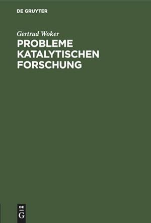 Imagen del vendedor de Probleme katalytischen Forschung a la venta por BuchWeltWeit Ludwig Meier e.K.