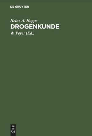 Imagen del vendedor de Drogenkunde a la venta por BuchWeltWeit Ludwig Meier e.K.