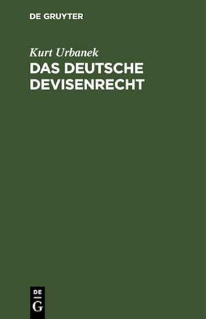 Seller image for Das deutsche Devisenrecht for sale by BuchWeltWeit Ludwig Meier e.K.