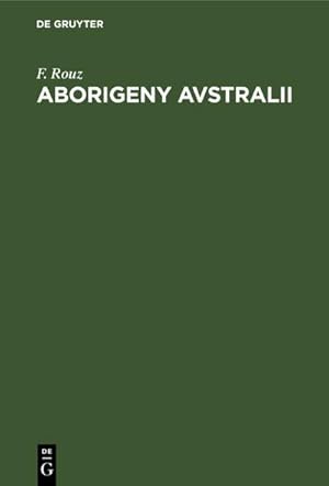 Imagen del vendedor de Aborigeny Avstralii a la venta por BuchWeltWeit Ludwig Meier e.K.