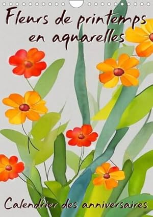 Seller image for Fleurs de printemps en aquarelles (Calendrier mural 2024 DIN A4 horizontal), CALVENDO calendrier mensuel for sale by BuchWeltWeit Ludwig Meier e.K.