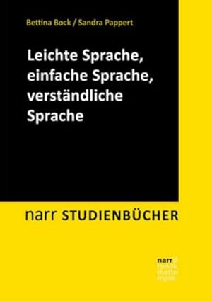 Imagen del vendedor de Leichte Sprache, Einfache Sprache, verstndliche Sprache a la venta por BuchWeltWeit Ludwig Meier e.K.