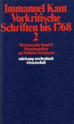 Seller image for Vorkritische Schriften bis 1768. Tl.2 for sale by BuchWeltWeit Ludwig Meier e.K.