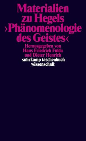 Seller image for Materialien zu Hegels Phnomenologie des Geistes for sale by BuchWeltWeit Ludwig Meier e.K.