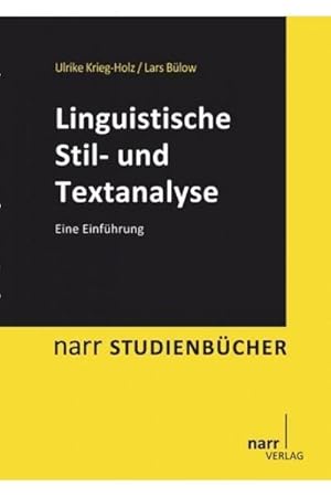 Seller image for Linguistische Stil- und Textanalyse for sale by BuchWeltWeit Ludwig Meier e.K.