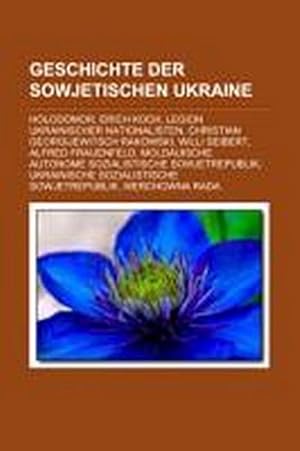 Bild des Verkufers fr Geschichte Der Sowjetischen Ukraine zum Verkauf von BuchWeltWeit Ludwig Meier e.K.