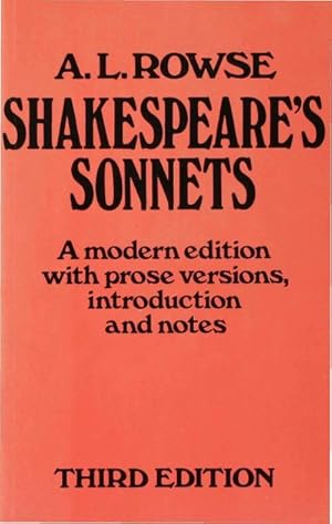 Image du vendeur pour Shakespeare S Sonnets mis en vente par BuchWeltWeit Ludwig Meier e.K.