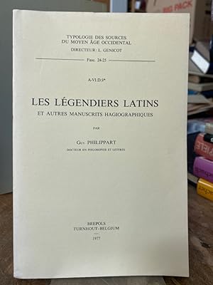 Immagine del venditore per Les lgendiers latins et autres manuscrits hagiographiques. venduto da Antiquariat Thomas Nonnenmacher