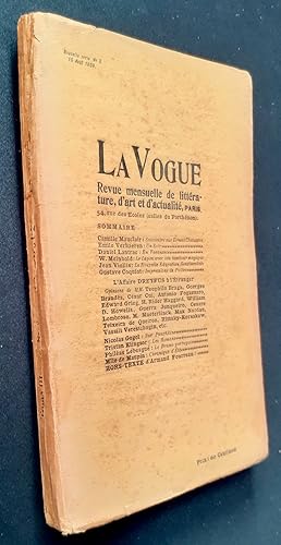 Immagine del venditore per La Vogue. Revue mensuelle de littrature, d'art et d'actualit - Nouvelle srie : N8, aot 1899. venduto da Le Livre  Venir