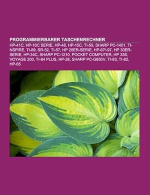 Seller image for Programmierbarer Taschenrechner for sale by BuchWeltWeit Ludwig Meier e.K.