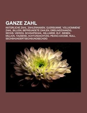 Imagen del vendedor de Ganze Zahl a la venta por BuchWeltWeit Ludwig Meier e.K.