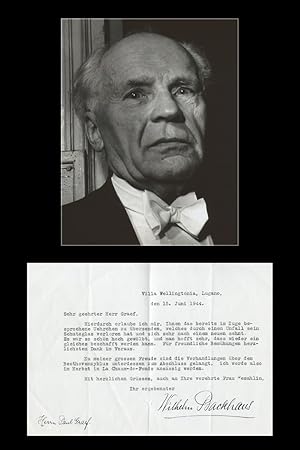 Seller image for Wilhelm Backhaus (1884-1969) - Signed letter + Photo - 1944 for sale by PhP Autographs